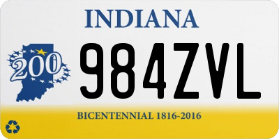 IN license plate 984ZVL