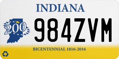 IN license plate 984ZVM