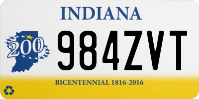 IN license plate 984ZVT