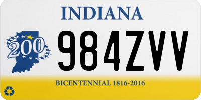 IN license plate 984ZVV