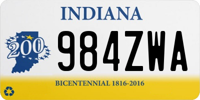 IN license plate 984ZWA