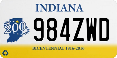 IN license plate 984ZWD