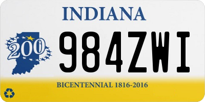 IN license plate 984ZWI