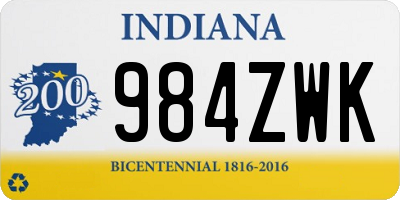 IN license plate 984ZWK