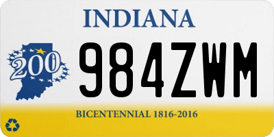 IN license plate 984ZWM