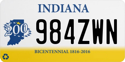 IN license plate 984ZWN