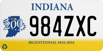 IN license plate 984ZXC