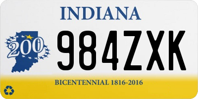 IN license plate 984ZXK