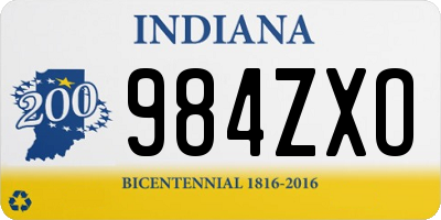 IN license plate 984ZXO