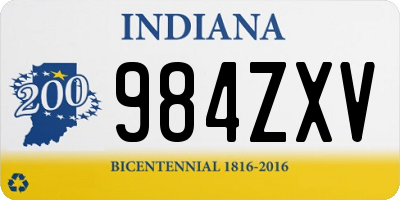 IN license plate 984ZXV