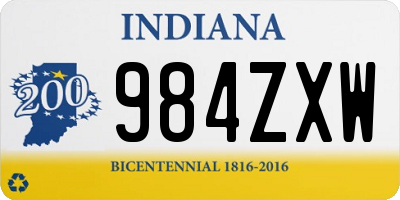 IN license plate 984ZXW