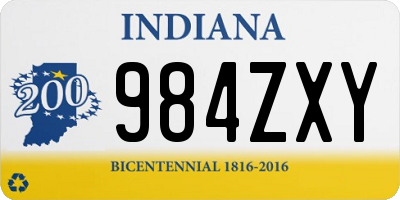 IN license plate 984ZXY