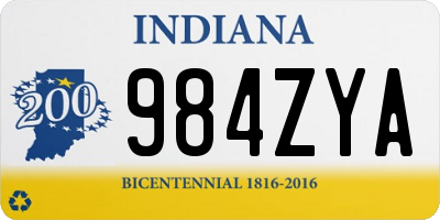 IN license plate 984ZYA