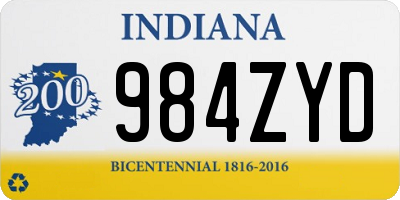 IN license plate 984ZYD