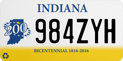 IN license plate 984ZYH