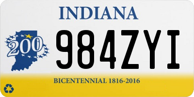 IN license plate 984ZYI