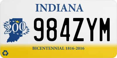 IN license plate 984ZYM