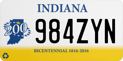 IN license plate 984ZYN