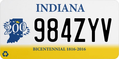 IN license plate 984ZYV