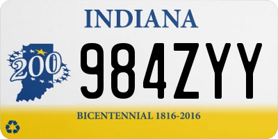 IN license plate 984ZYY