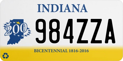 IN license plate 984ZZA