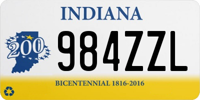 IN license plate 984ZZL