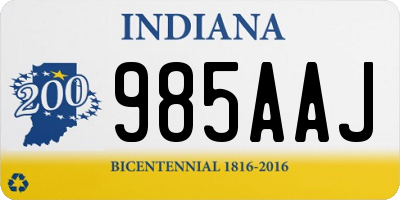 IN license plate 985AAJ