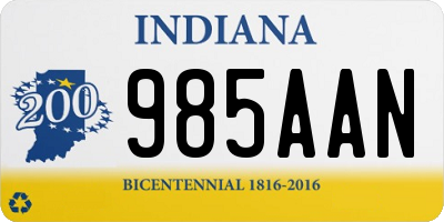 IN license plate 985AAN