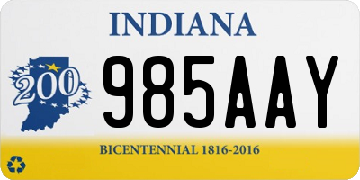 IN license plate 985AAY