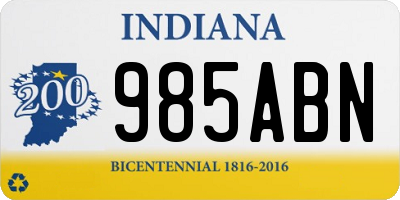 IN license plate 985ABN