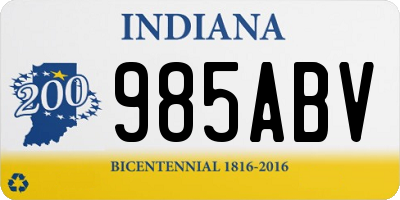 IN license plate 985ABV