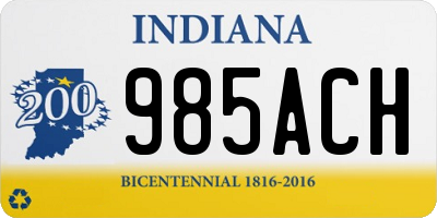 IN license plate 985ACH