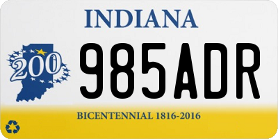 IN license plate 985ADR