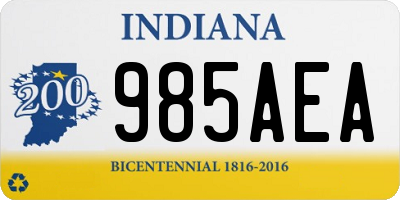 IN license plate 985AEA