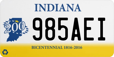 IN license plate 985AEI