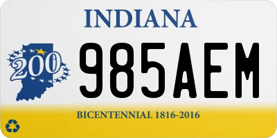IN license plate 985AEM