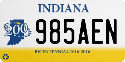 IN license plate 985AEN