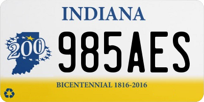 IN license plate 985AES