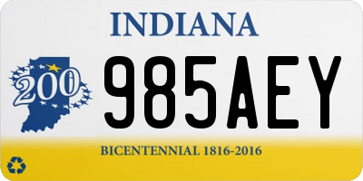 IN license plate 985AEY