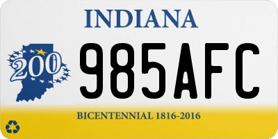 IN license plate 985AFC