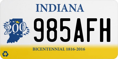 IN license plate 985AFH