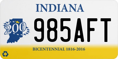 IN license plate 985AFT