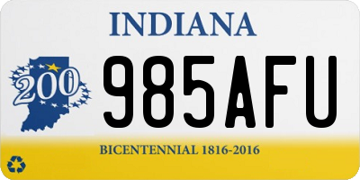 IN license plate 985AFU