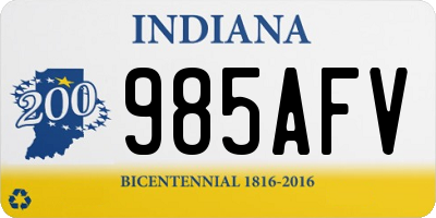 IN license plate 985AFV