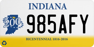 IN license plate 985AFY