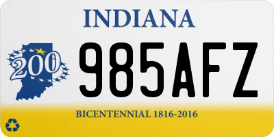 IN license plate 985AFZ