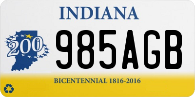 IN license plate 985AGB