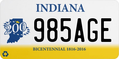 IN license plate 985AGE