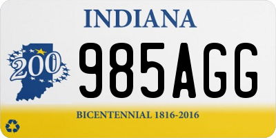 IN license plate 985AGG