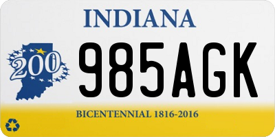 IN license plate 985AGK